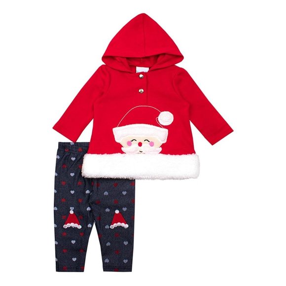 Nannette Baby Other - NWT Nannette Baby Red Santa Hooded Set, 6-9M